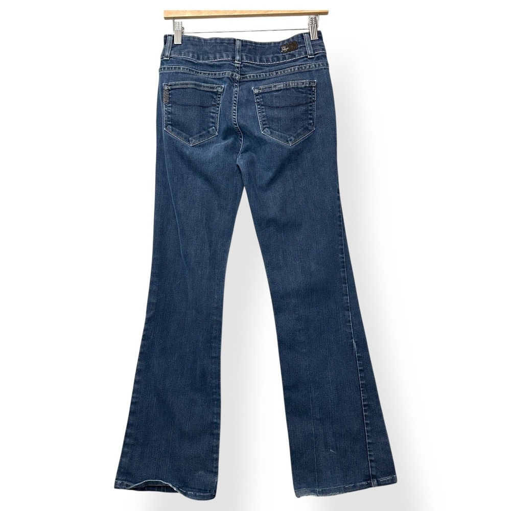 Paige Womens Hidden Hills Flare Jeans 28 Blue Stretch Denim Y2K Boho Revival - Picture 3 of 11